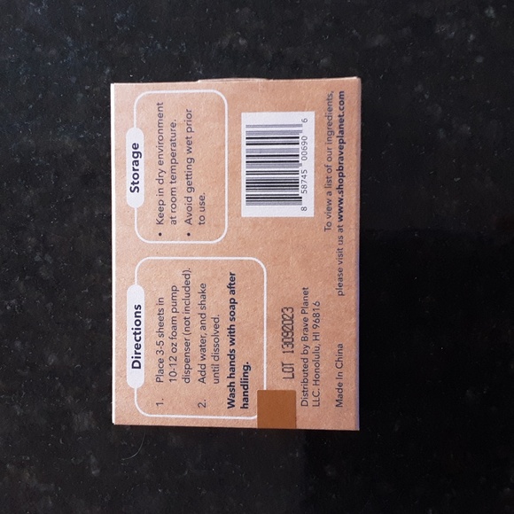 brave planet Hand Soap Sheets for foam pump dispenser - Picture 2 of 4